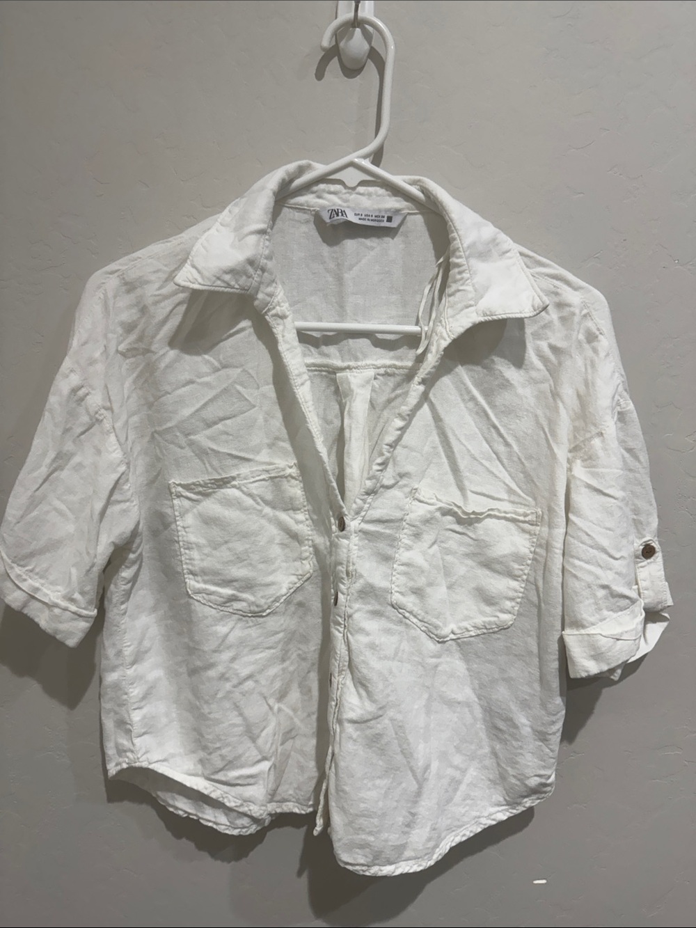 Zara Linen-Blend Button-Down Shirt